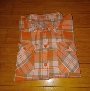 Adventuridge Orange Plaid Flannel